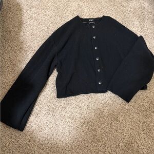 Zara Black Button-Up Women's Cardigan wide arm